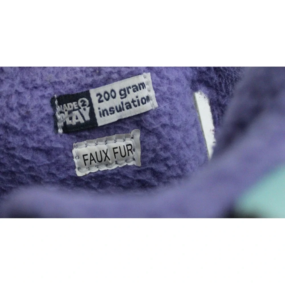 Stride Rite M2P Everest Waterproof Winter Boots Navy Silver Purple Girls US 2W